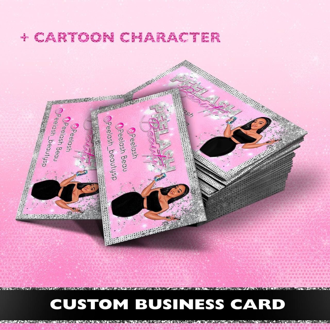 Custom Business Cards Design Business Card With Cartoon Logo - Etsy