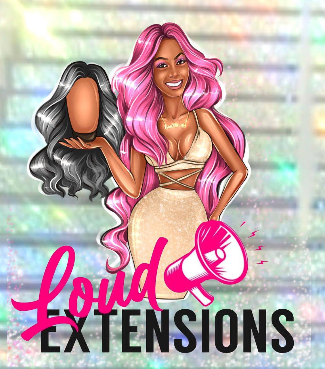 Hair Extensions Logo Design Hair Extension Master Logo Hair | Etsy