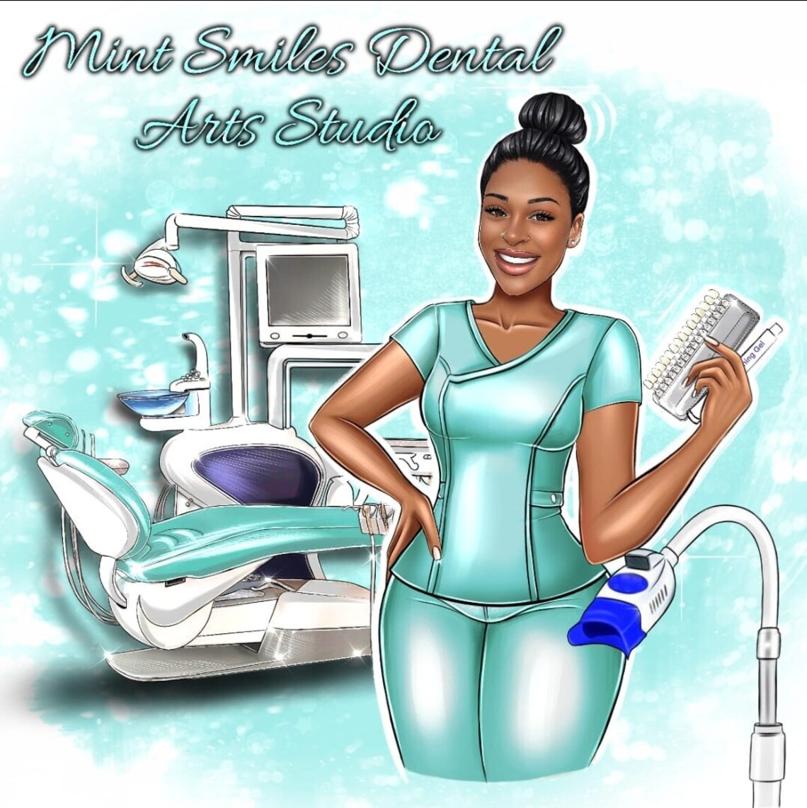 Teeth Whitening Logo Design Esthetician Custom Digital Etsy