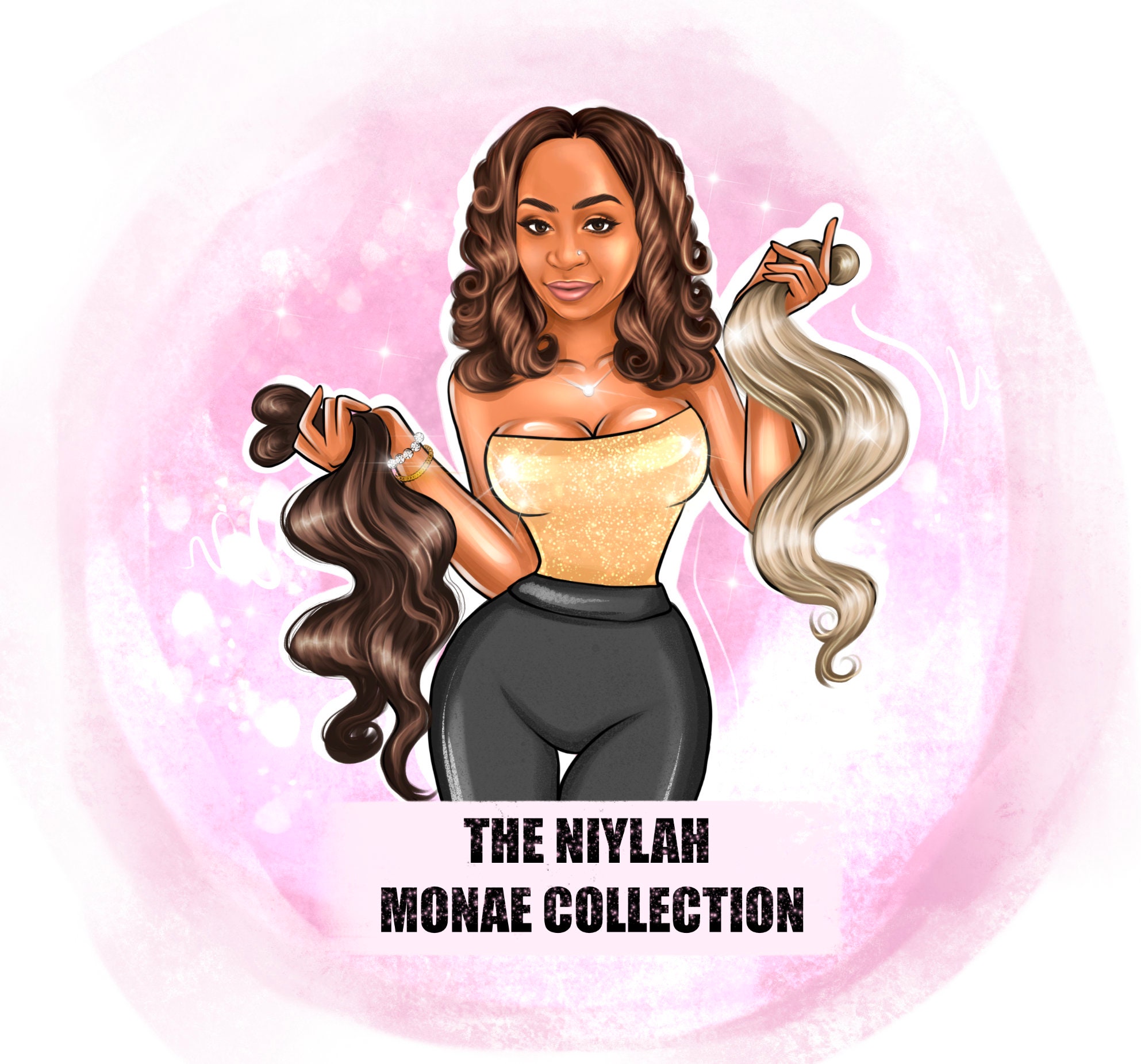 Lace Wig Shop Logo Design Hairdresser Logo Hair seller Logo Etsy