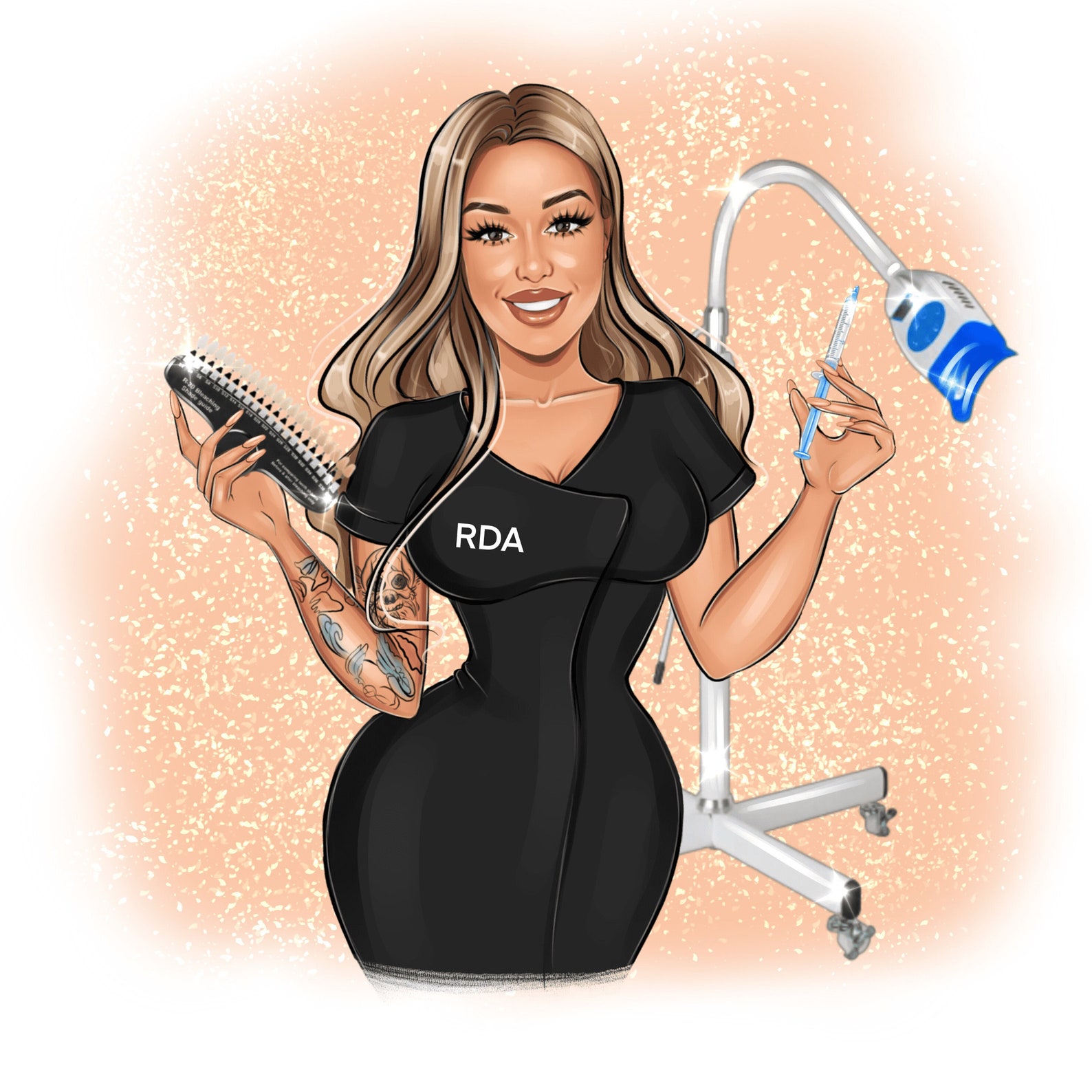 Teeth Whitening Logo Design Esthetician Custom Digital Etsy