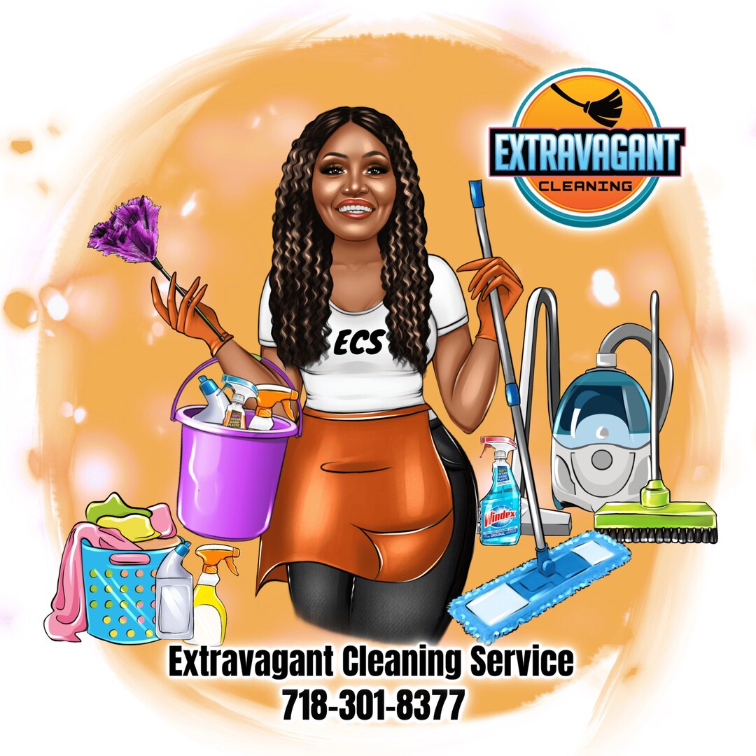 Cleaning Business Logo Portrait, Housekeeper Logo, Cleaning Business