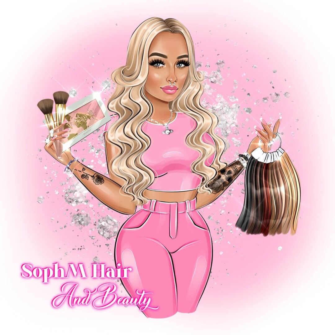 Hair Extensions Logo Design, Hair Extension Master Logo, Hair Bundles