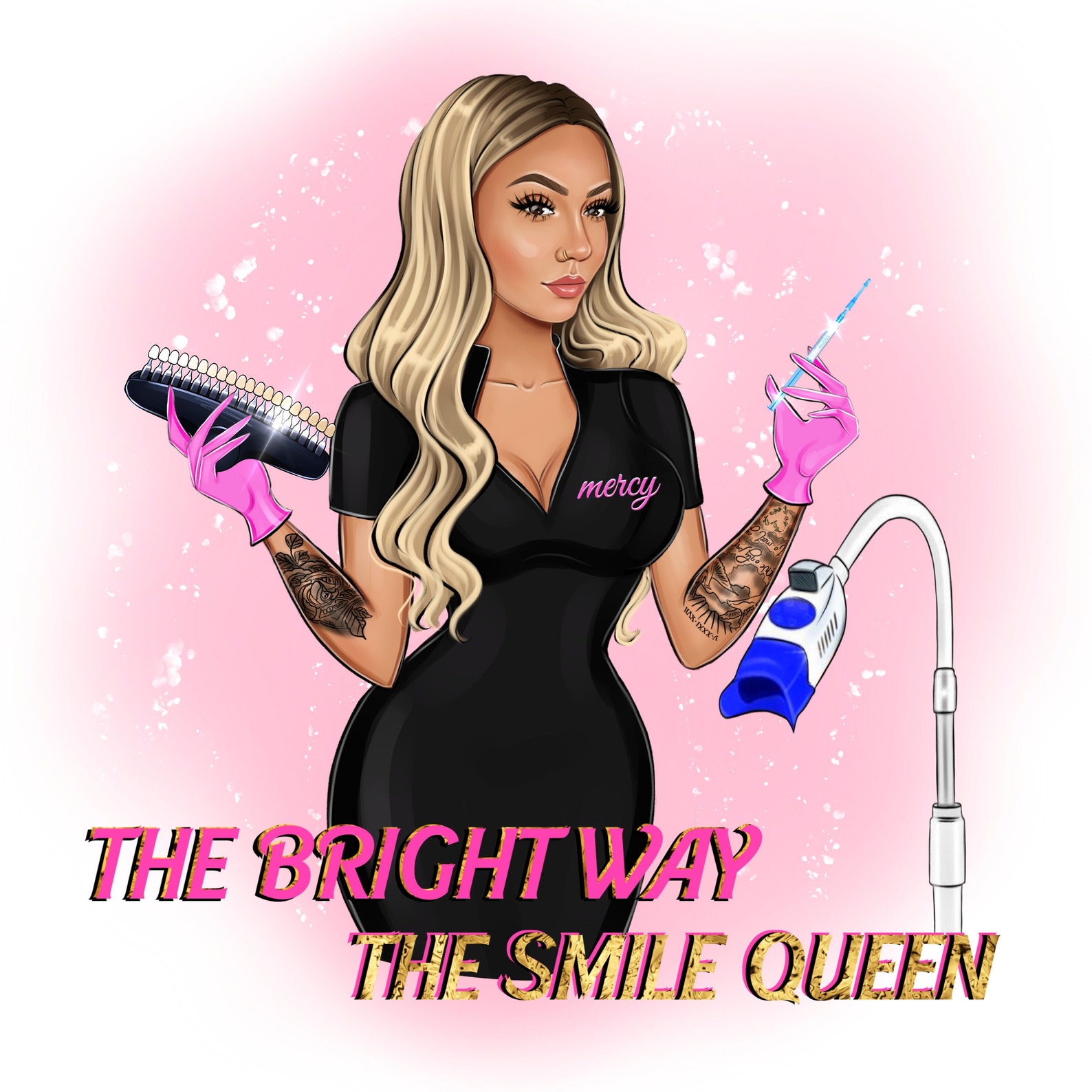 Teeth Whitening Logo Design Esthetician Custom Digital Etsy