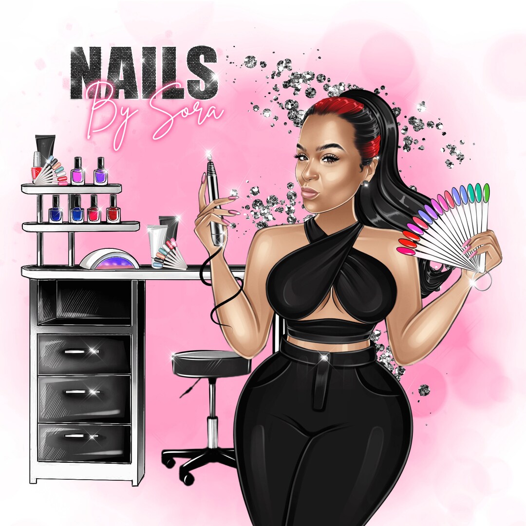 Nail Artist Logo Nail Studio Logo Logo With Color Street - Etsy