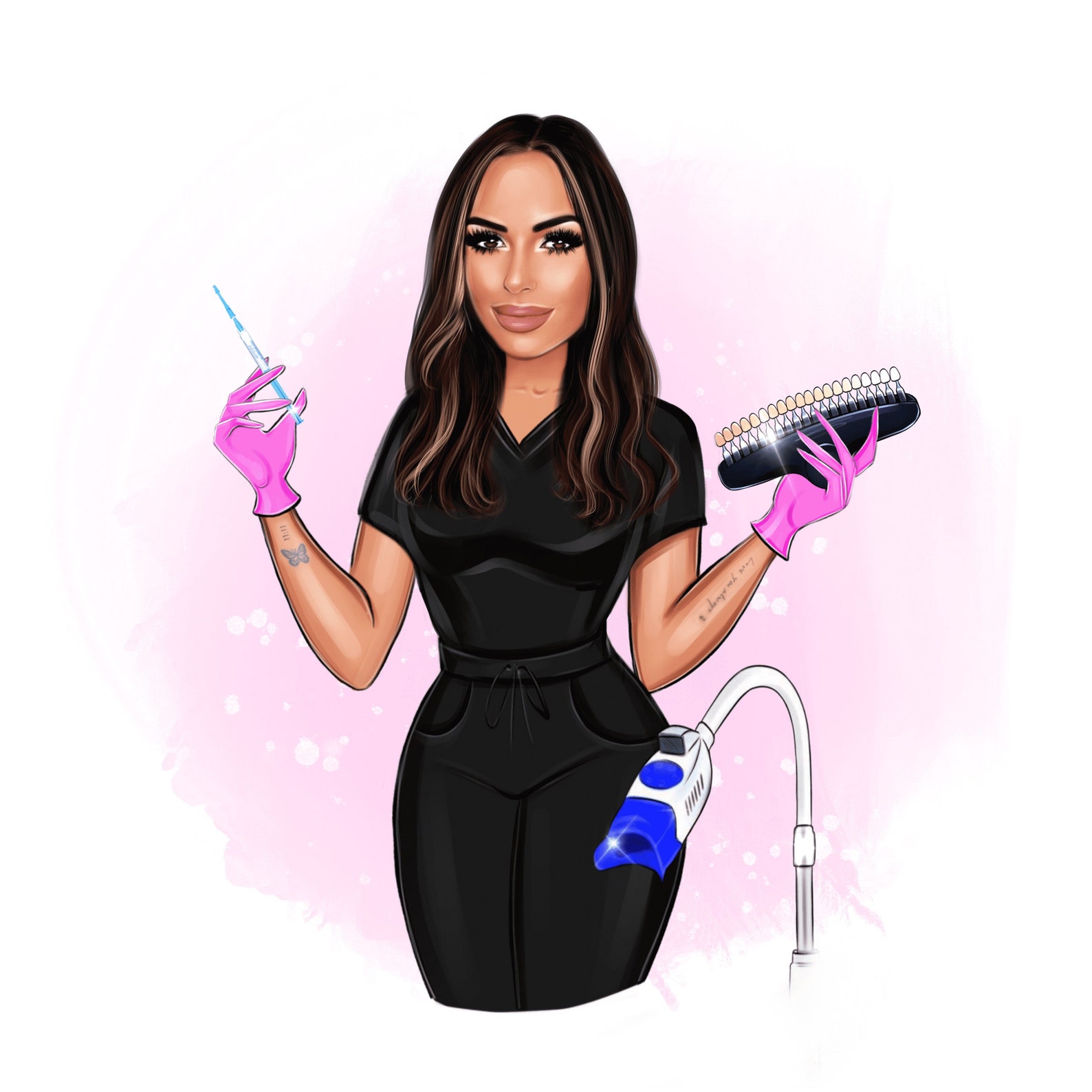 Teeth Whitening Logo Design Esthetician Custom Digital Etsy