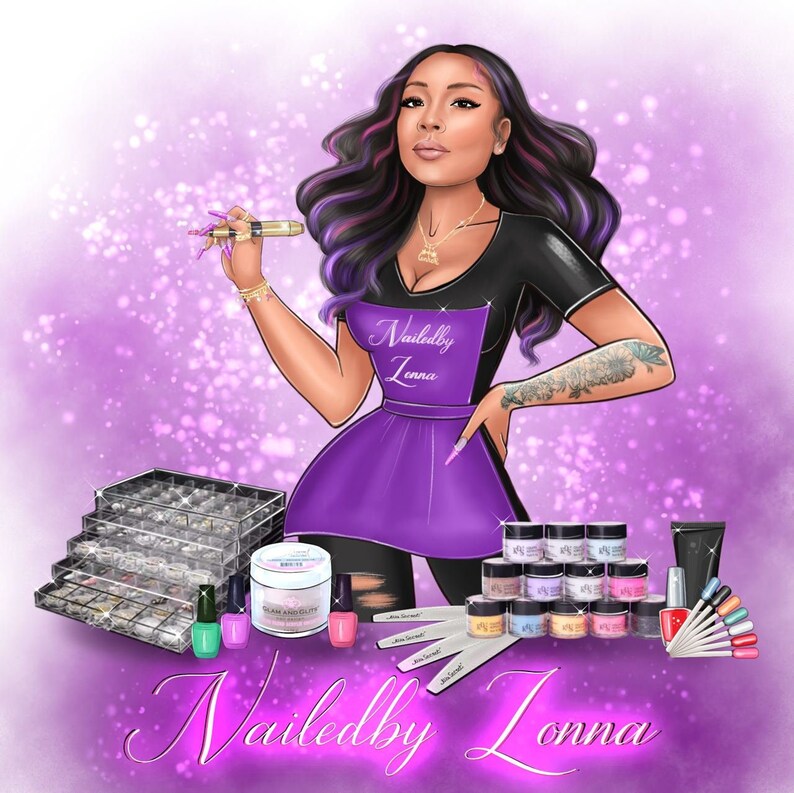 Nail Artist Logo Nail Studio Logo Logo With Color Street - Etsy