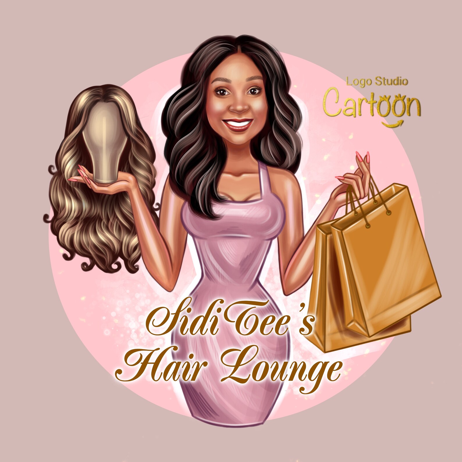 Lace Wig Shop Logo Design Hairdresser Logo Hair Seller Logo Etsy