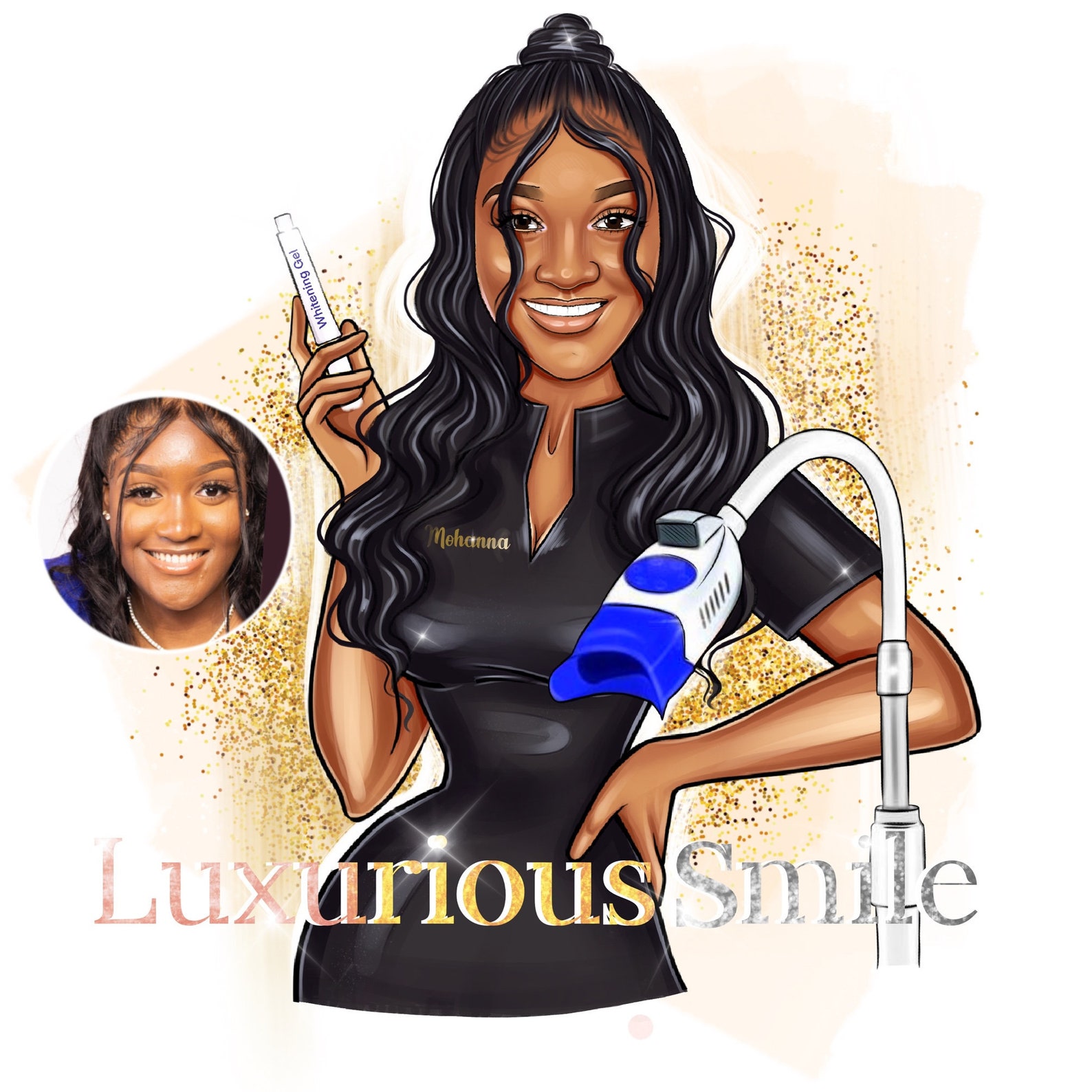 Teeth Whitening Logo Design Esthetician Custom Digital Etsy