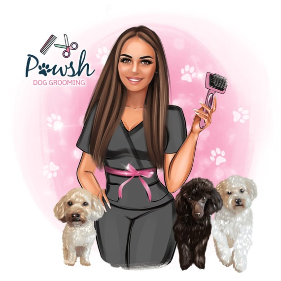 Pet Groomer Logo Design Pet Shop Logo Groomer Animal Logo