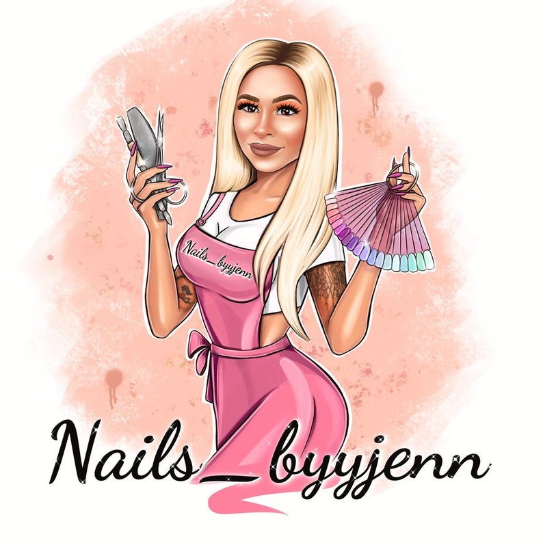 Nail Artist Logo Nail Studio Logo Logo With Color Street - Etsy