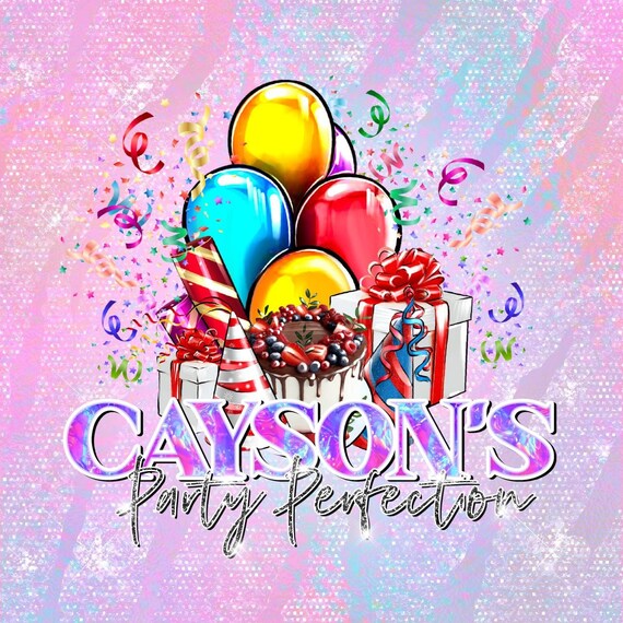 Custom Event Planner Logo Design Balloons Logo Holiday Etsy