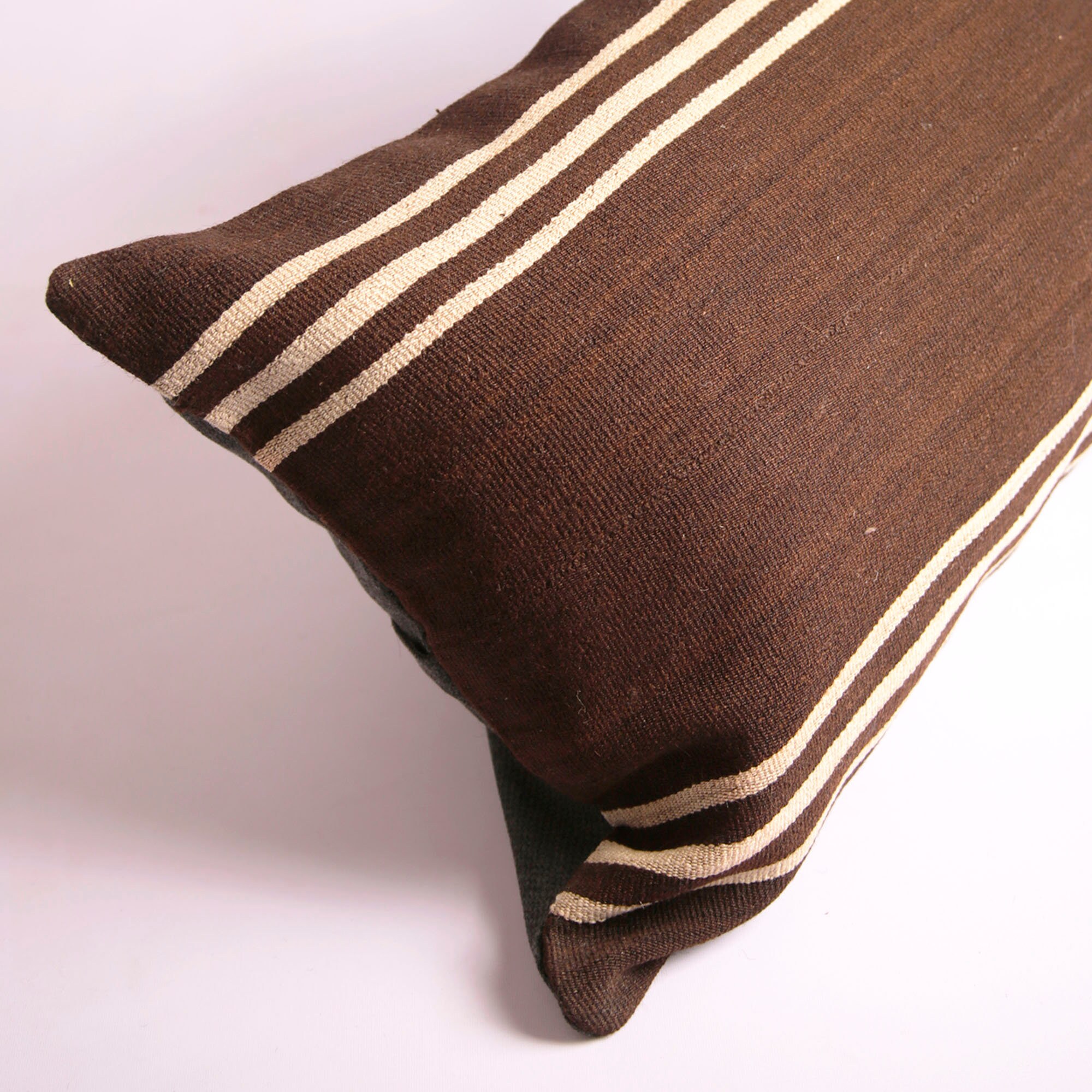 Brown Cream Throw Pillow Cover Set 16x24 Square Kilim Pillow Etsy