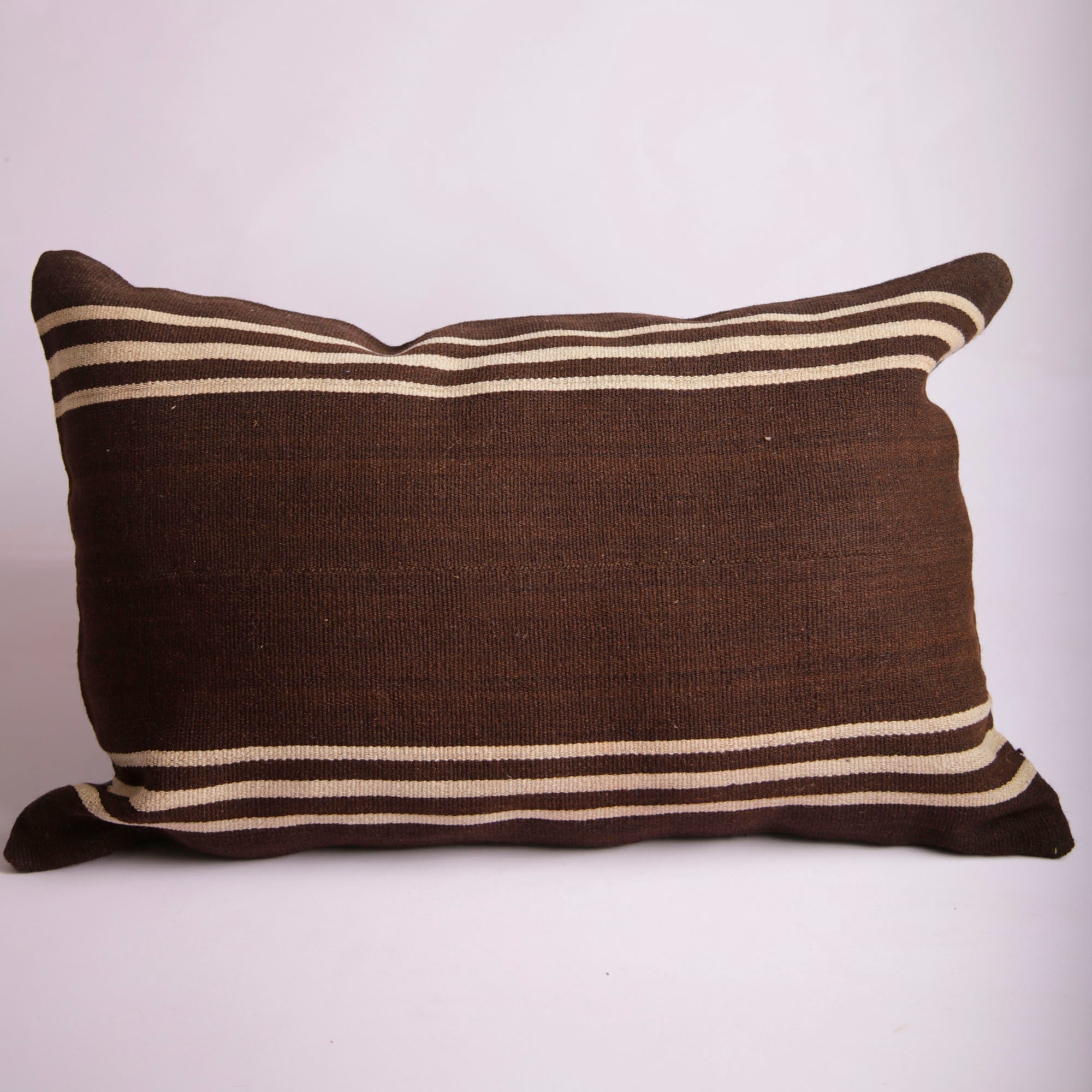 Brown Cream Throw Pillow Cover Set 16x24 Square Kilim Pillow Etsy