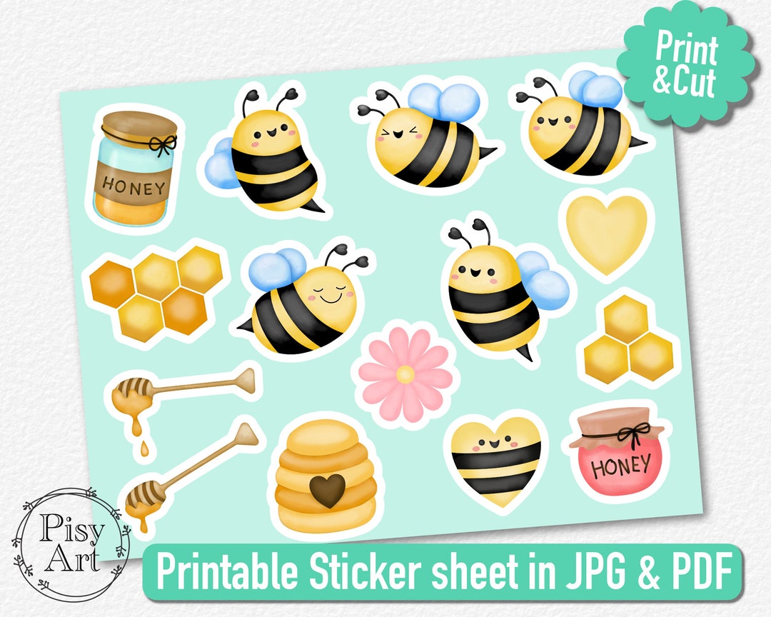 Bumblebee Digital Stickers for Digital Planners, Honey Bee Set ...