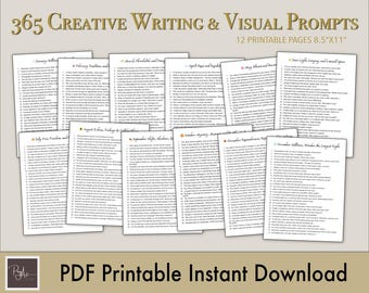365 Creative Writing / Visual Prompts | Daily Inspiration for Writers and Artists | Journal Prompts & Art Ideas
