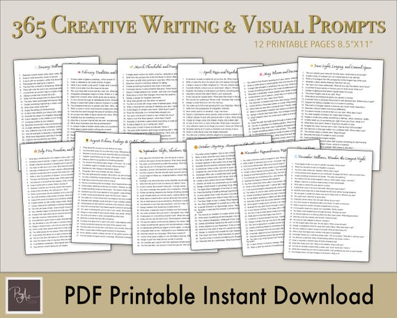 365 Creative Writing / Visual Prompts | Daily Inspiration for Writers and Artists | Journal Prompts & Art Ideas