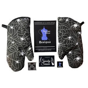 Goth Oven Glove Spiderweb Kitchen Gothic Gift Goth - Etsy