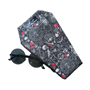 Coffin Glasses Bag | Goth Glasses case | Gothic Gift | Coffin Bag | Bram stokers Dracula | Goth gifts | Goth Summer | Goth glasses