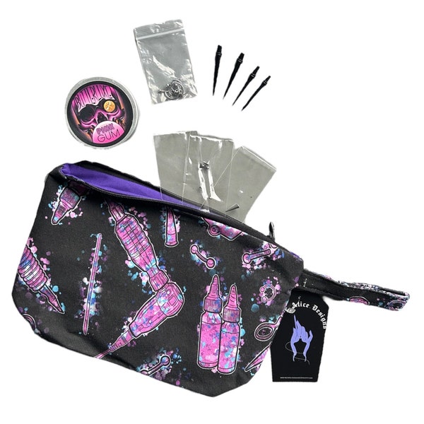 Tattoo Storage Bag | Tattoo Aftercare | Piercing Aftercare | Tattooist Makeup Bag | Tattooist Gift | Piercing Gift | Cosmetics Bag