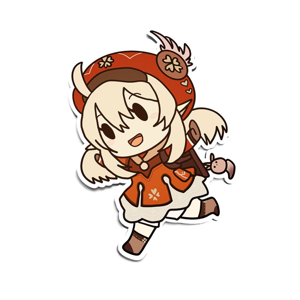 Klee Sticker Genshin Impact Fanart Cute Chibi Art Small Fire Character