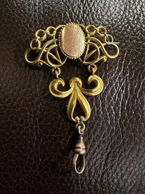 Antique Art Nouveau Brooch with watch Fob