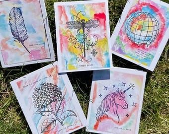Blank Greeting Cards 5 pack (Pride, Animals, Flowers)