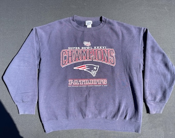 New England Patriots Super Bowl XXXVI 2002 Champions Sweatshirt XL