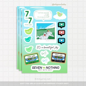 GOT7 You Are Kassette Sticker Bogen A6 Größe | Vinyl-Aufkleber