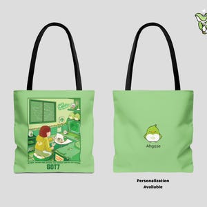 Bolsa de mano con arte de fan con cánticos de fans de GOT7