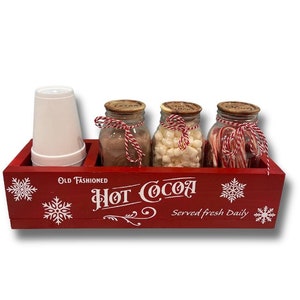 Customized Hot Cocoa Bar, Hot Cocoa Station, Hot Cocoa Caddy, Hot chocolate Bar, Hot Chocolate Gift, Housewarming Gift
