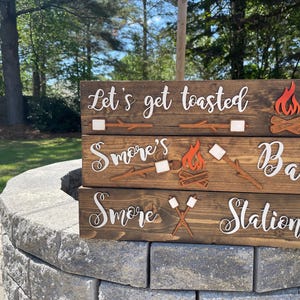 Wood Smore Station, Smores Gift Box, Outdoor gift, Personalized Wedding Gift, Fall Housewarming Gift, Smore Caddy, Smores station box