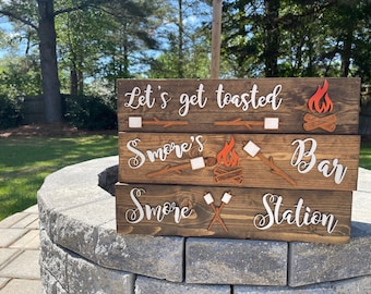 Wood Smore Station, Smores Gift Box, Outdoor gift, Personalized Wedding Gift, Fall Housewarming Gift, Smore Caddy, Smores station box