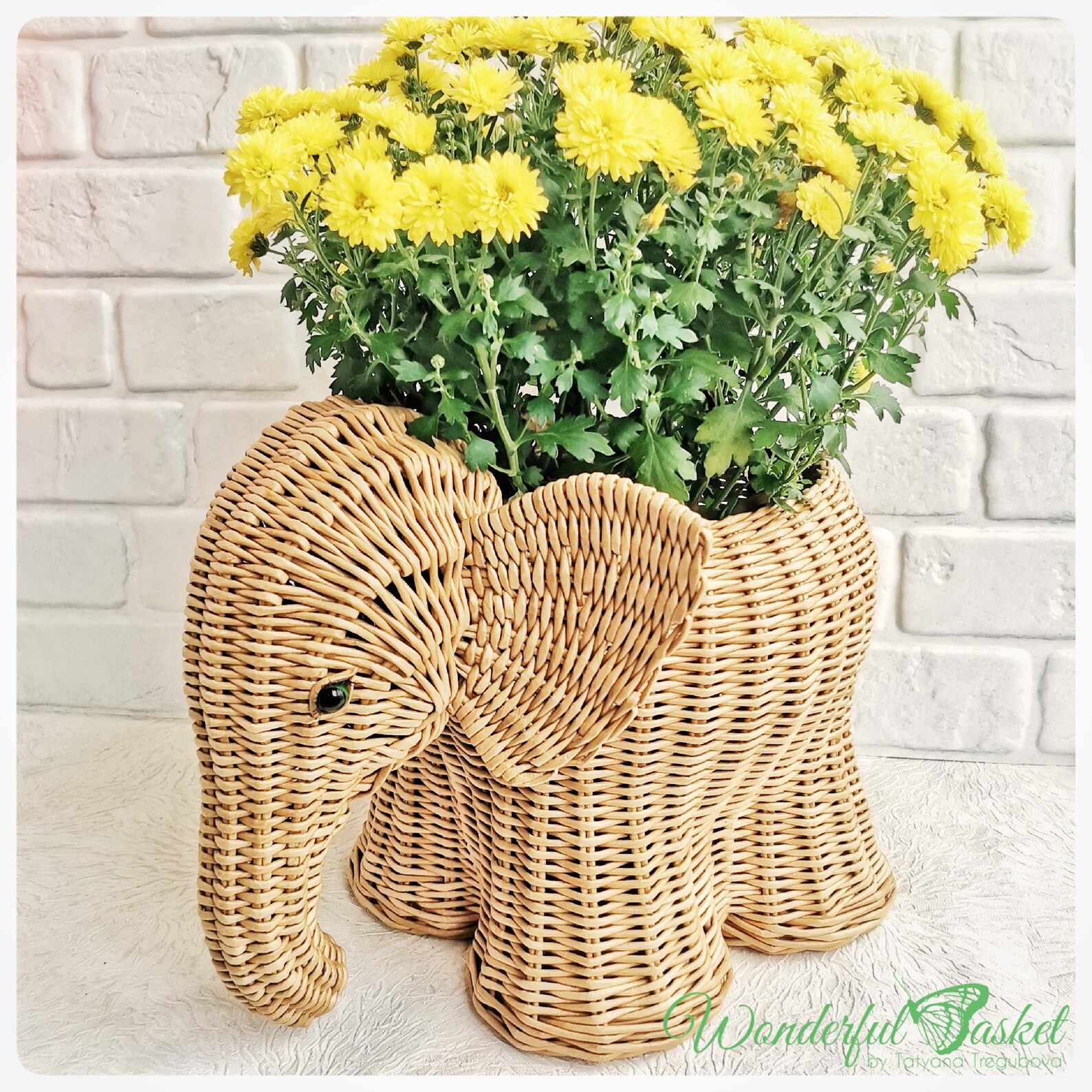 Wicker elephant storage basket for sweets and fruits woven Etsy