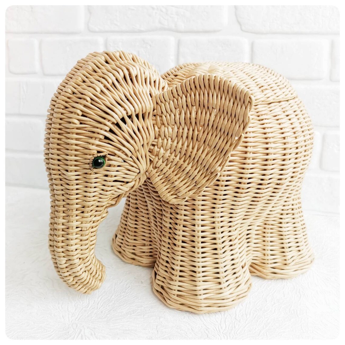 Basket wicker elephant storage basket wicker basket cozy Etsy
