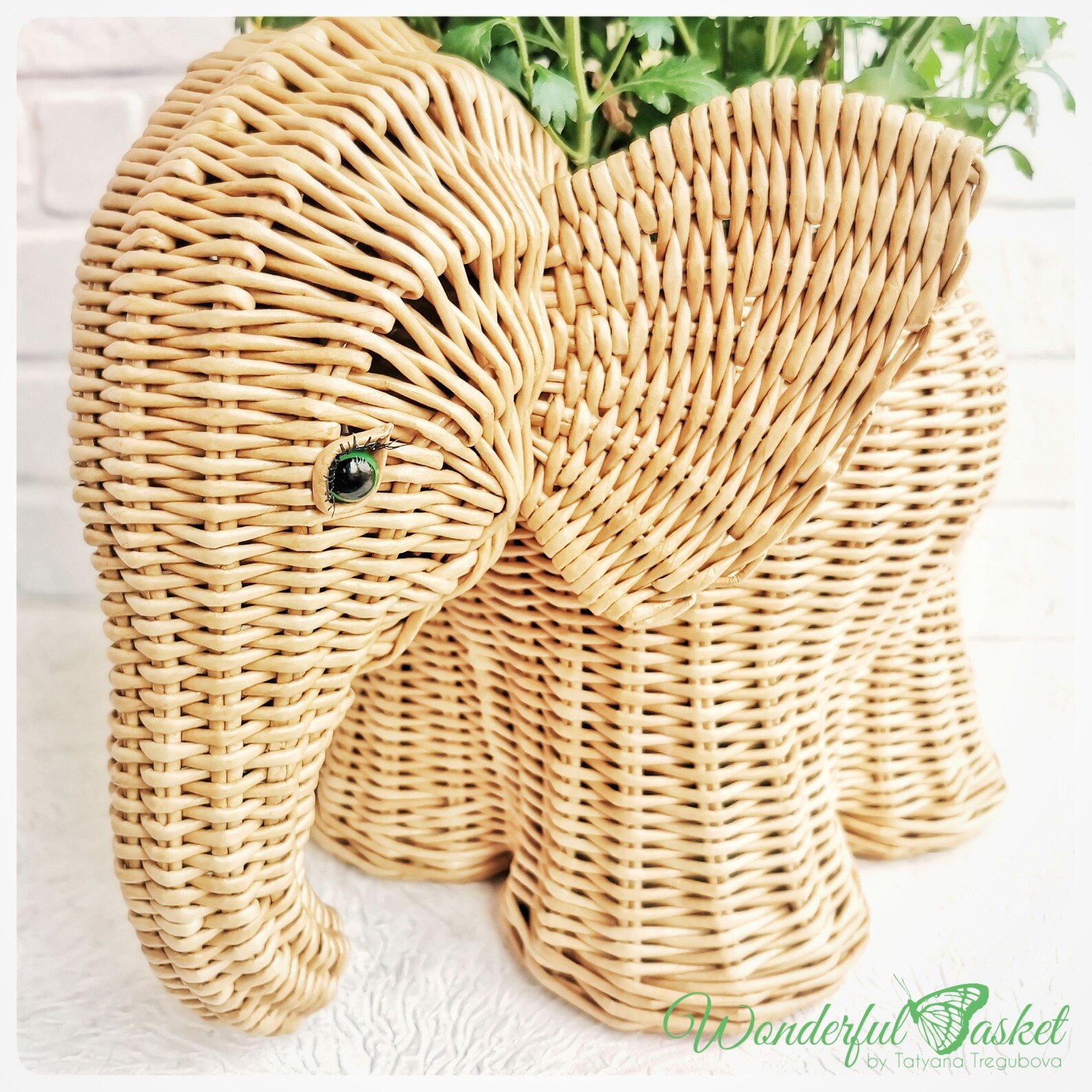 Wicker elephant storage basket for sweets and fruits woven Etsy