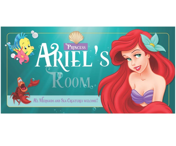 Personalized Disney Ariel the Little Mermaid Room Sign - Etsy