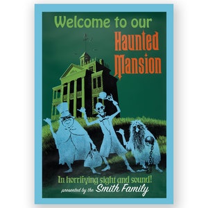 Disney Inspired Haunted Mansion Sign - Personalized
