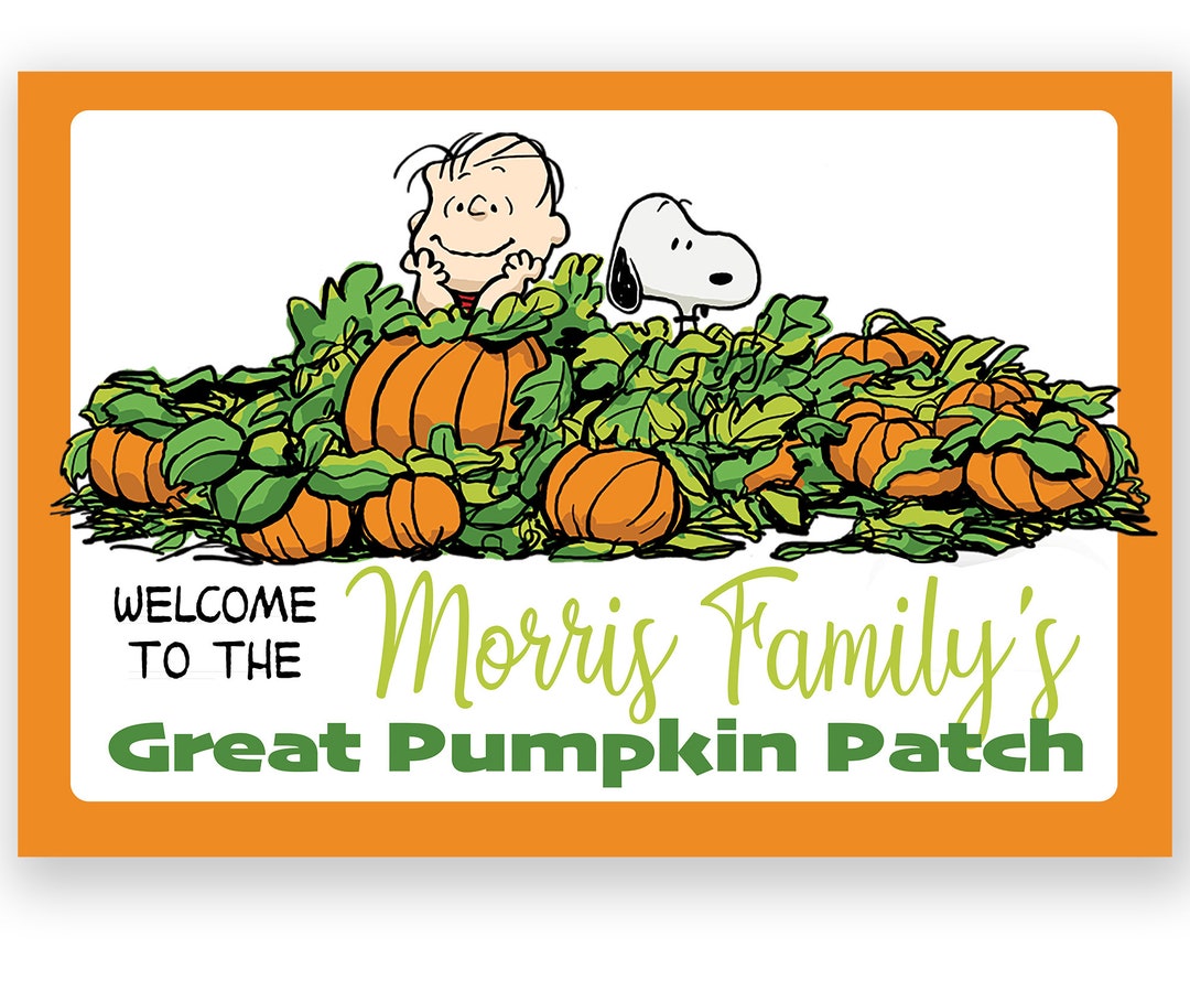 Personalized Peanuts Great Pumpkin Patch Sign - Etsy