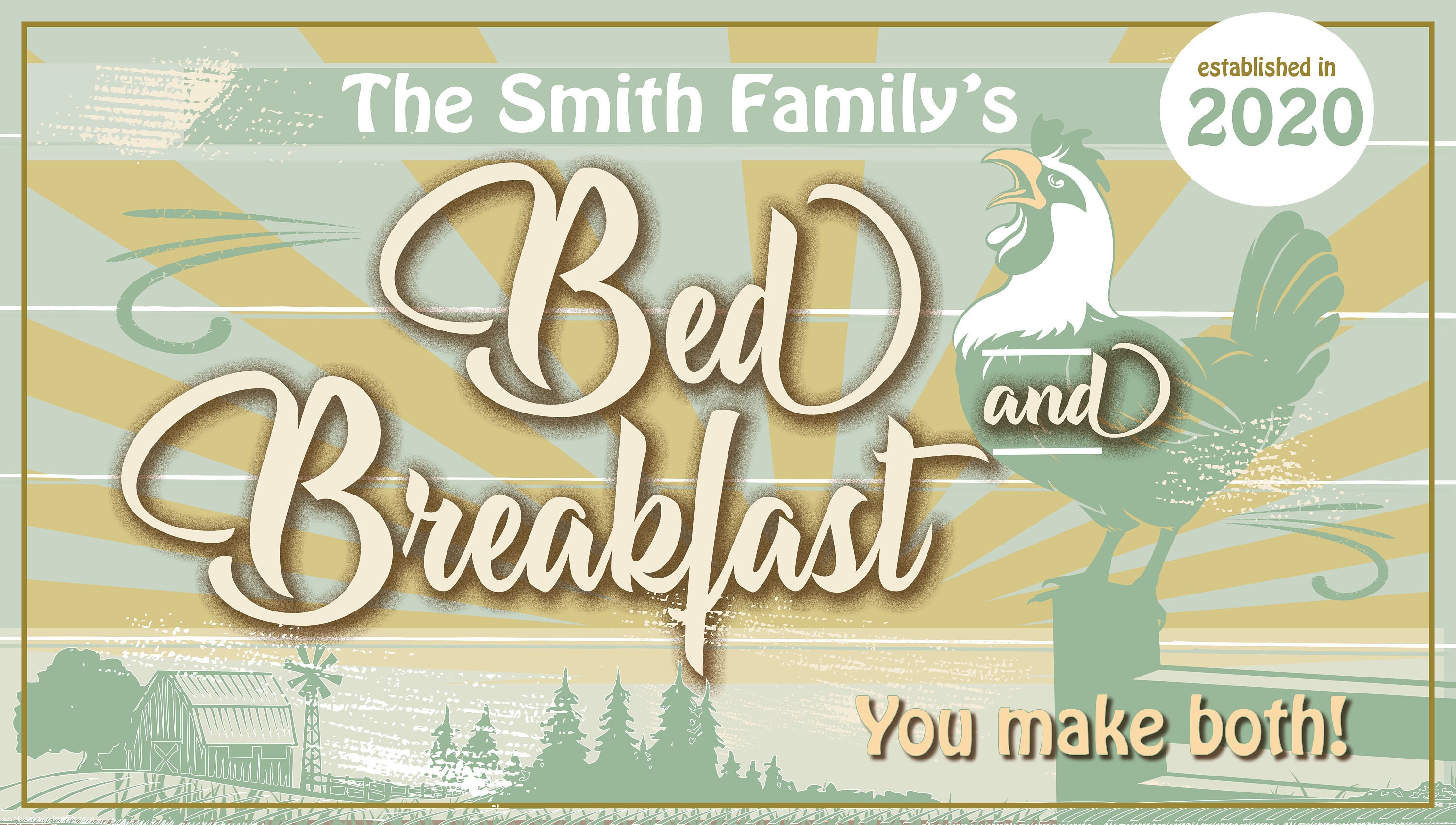 Personalized Bed and Breakfast Sign - Etsy
