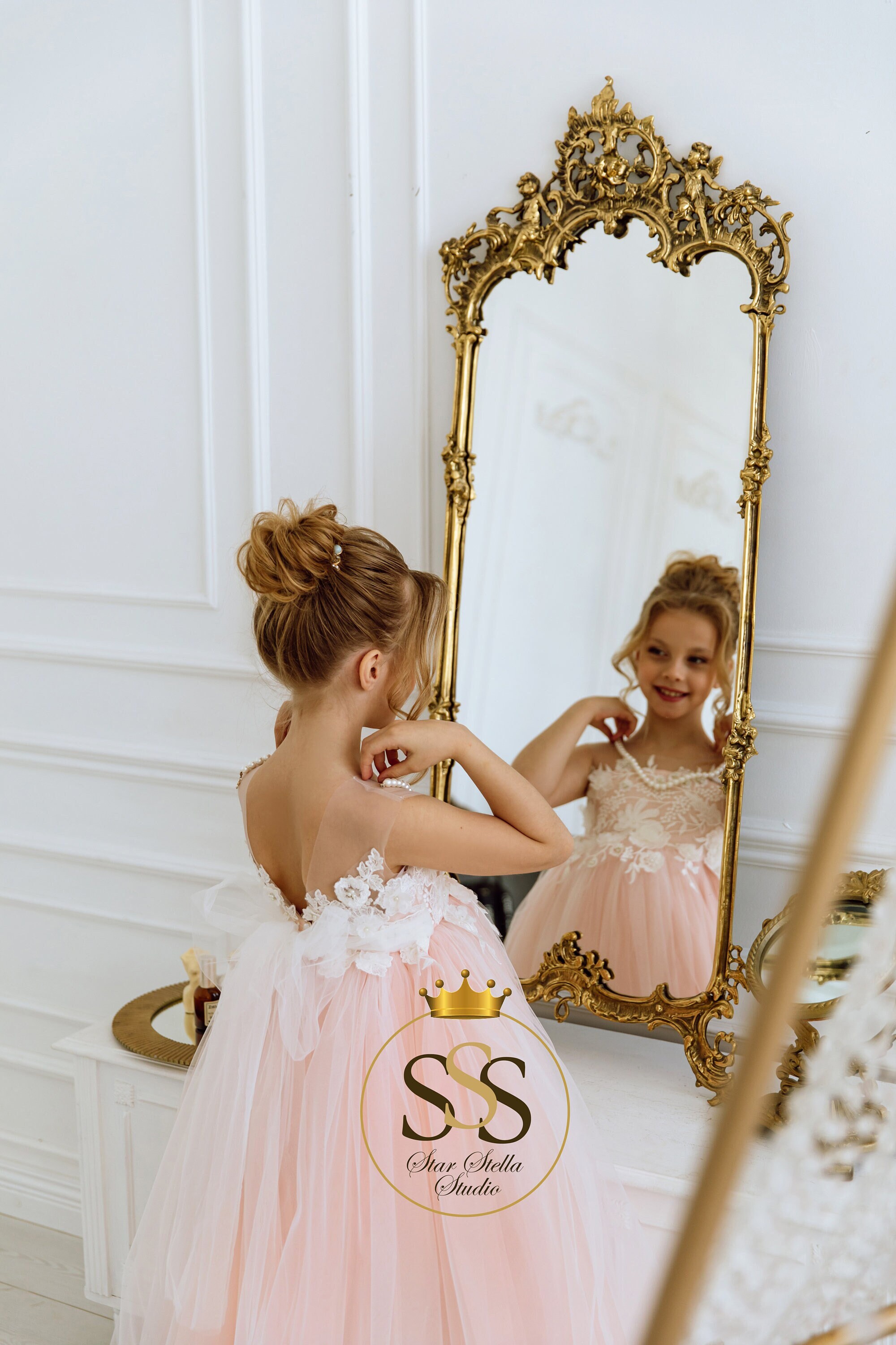 Enchanted Garden Fairy Elegant Tulle Toddler Flower Girl Dress