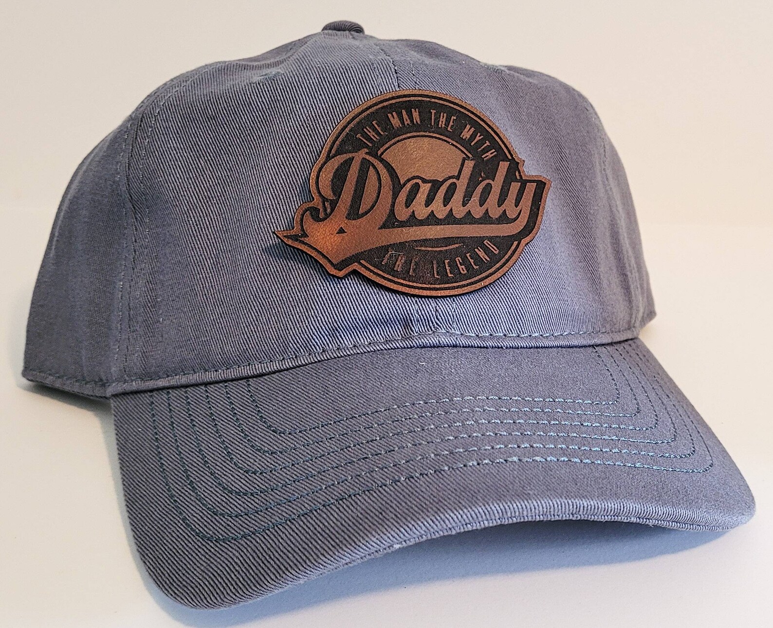 Dad Leather Patch Hat Father's Day Cap Leather Patch Etsy