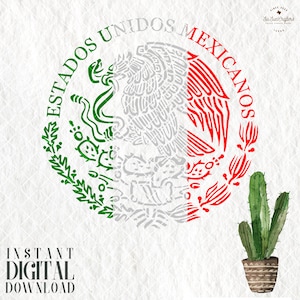 Digital File SVG | Mexico Seal File | Mexico Logo SVG | Mexico Emblem SVG | Mexican Logo Svg | Cut Ready File | Mexico Flag Svg | Mexico