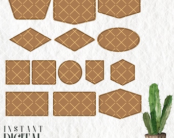 Digital Cut File | SVG Leather Patch Bundle | 14 Hat Patches | Leather Pattern SVG | Leather Shape | Cut File | Laser Ready | Hat Patch SVG