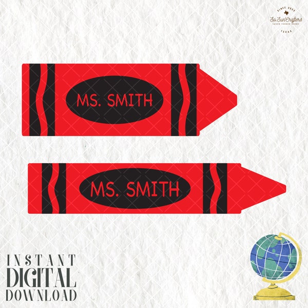 Digital File SVG | Crayon SVG | Back to school Digital File | Crayon Digital File | SVG Crayon | Cut Ready File | Crayon Sign Svg | Cricut