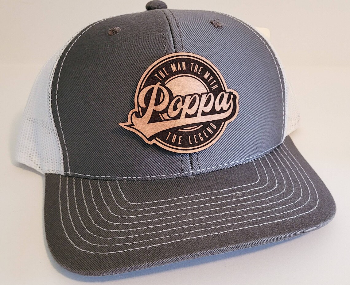 Dad Leather Patch Hat Father's Day Cap Leather Patch Etsy