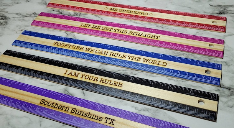 Custom Wooden Ruler Personalized Ruler Back To School image 2