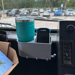 LLV, FFV, and Metris USPS cup holder and scanner holder