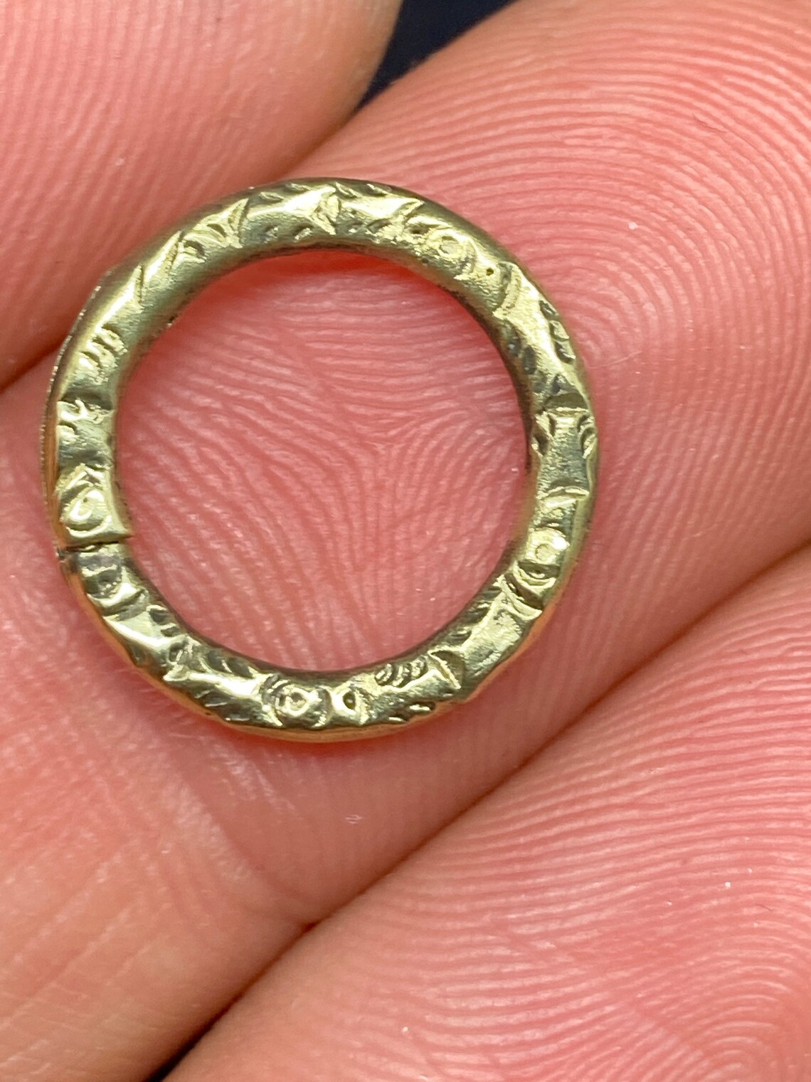 Antique Rolled Gold Split Ring 1.5 cm Diameter Etsy