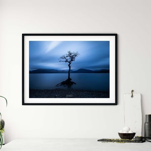 Stampa fotografica artistica Loch Lomond Blue hour / Loch Lomond / Scozia / Formato A4, A3 e A2 / Fotografia della Scozia / Decorazione per la casa / Decorazione natalizia